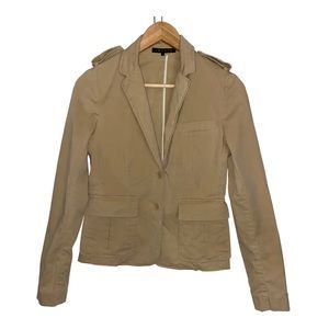 Theory l Camel Cargo Blazer Jacket Size 6